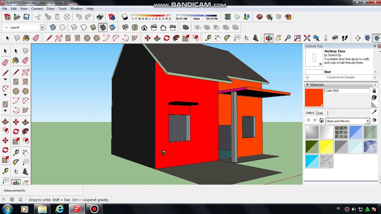 Tutorial Membuat  Rumah  Sederhana 3D  Menggunakan SketchUp 