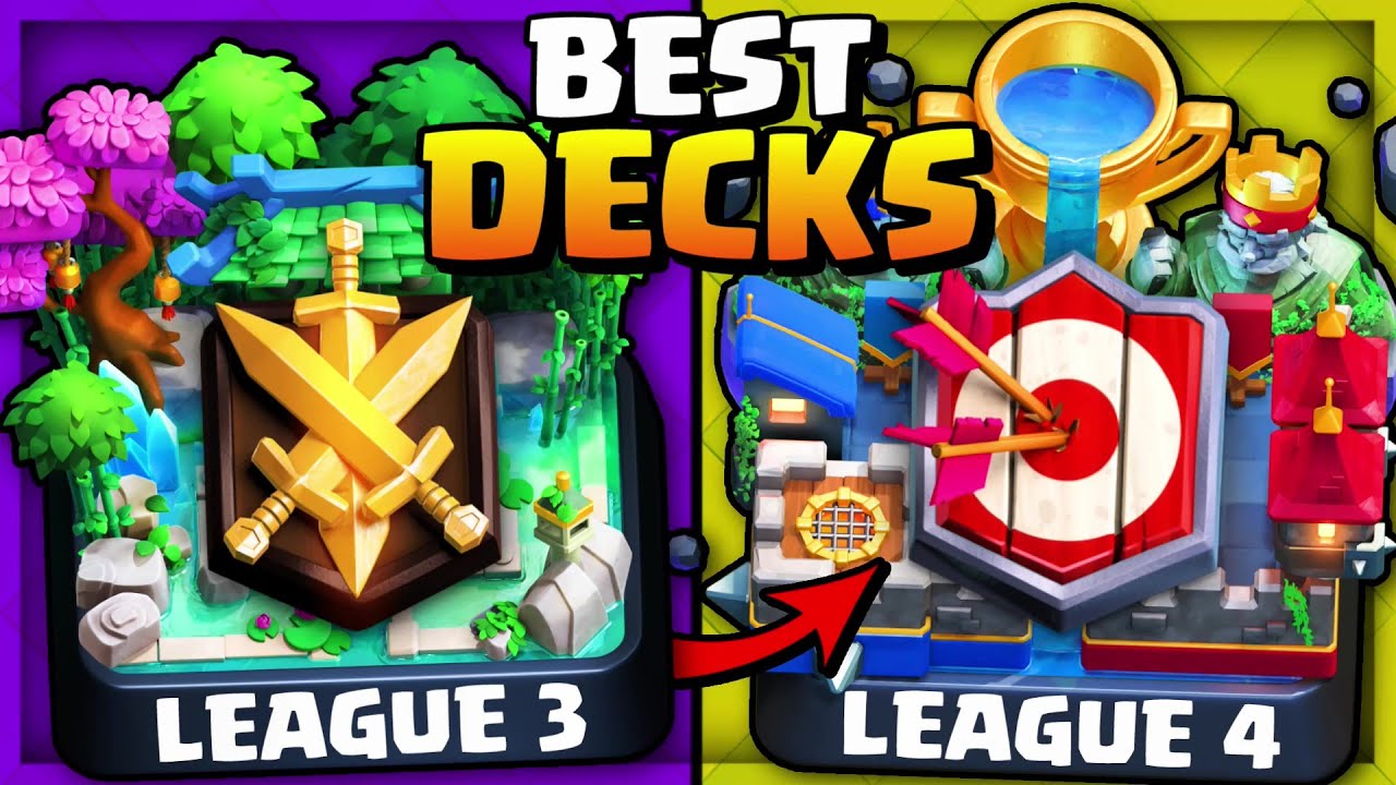 TOP 3 LEAGUE 3 DECKS! PASS LEAGUE 3 CLASH ROYALE EASILY! 