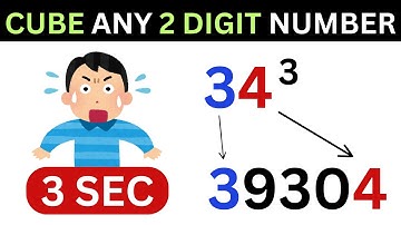 Cube any 2 digit number in 3 seconds I Crazy Math Trick