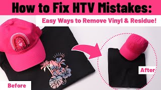 How to Fix HTV Mistakes: Easy Ways to Remove Vinyl & Residue with HTVRONT Heat Press MINI 3!