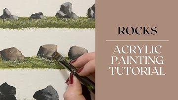 Easy ROCKS - Acrylic painting tutorial