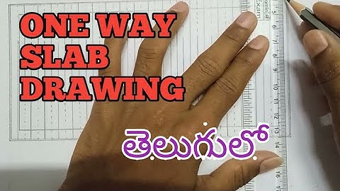 How to draw one way slab drawing in telugu||How to draw one way slab||