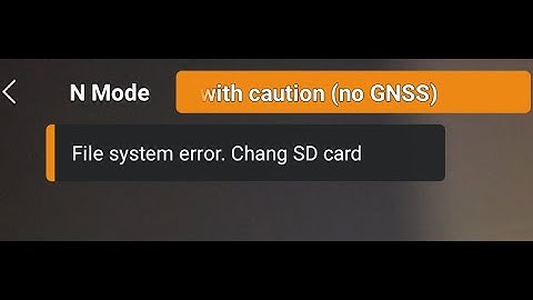 ❎ File system error. Chang SD card DJI drone - fix