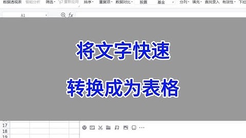 WPS Excel：将文字快速转换成为表格。 #wps #excel #办公技巧