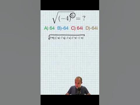 Корень из отрицательного числа в четной степени. #математика # ...