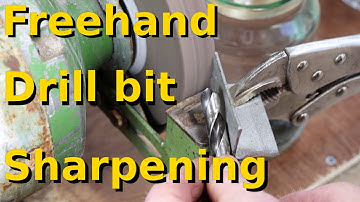 Freehand sharpening HSS drill bits on a bench grinder