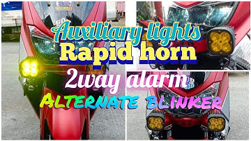 NMAX V1 2 WAY ALARM,AUXILIARY LIGHT AND HORN INSTALLATION