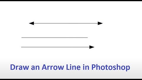 Draw a line | arrow and arrowhead in Photoshop CC