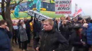 Марш нетунеядцев в Минске 15 марта. Площадь Бангалор