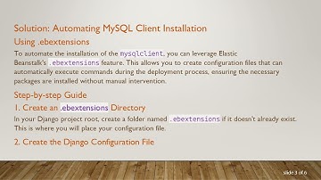 How to Fix AWS EBS Django Deployment Migration Errors with MySQL Client Installation