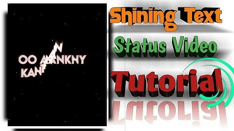 How To Create Shining Text Status Video In Alight Motion || Status Editing || Technical Afshan