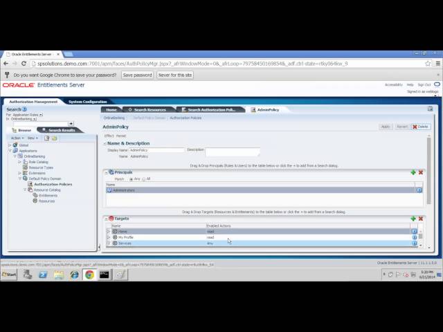 Oracle Entitlements Server 11g & Java Application Integration Demo Video