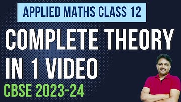 complete Theory from All Chapters | Applied mathematics class 12 | Gaur Classes