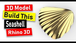 3D Modeling Sea Shell in Rhino 6: Jewelry CAD Design Tutorial#102