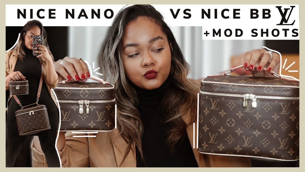 LOUIS VUITTON NICE NANO VS NICE BB // Which one is better? Comparison: What fits inside + Mod Shots - YouTube