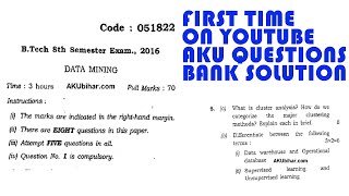 CLUSTER ANALYSIS, MAJOR CLUSTERING METHODS || DATA MINING 2016 || AKU 8 SEM EXAM || CSE/IT || PART 8