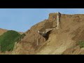WW II structure falls 200 feet from cliff onto San Francisco beach