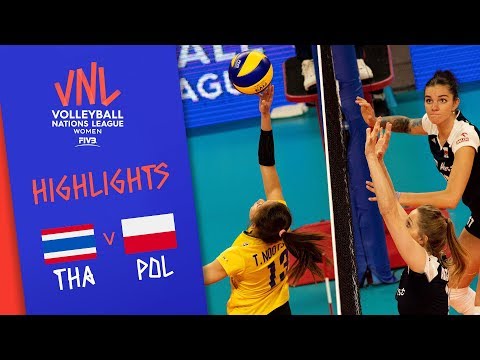 THAILAND vs. POLAND - Game Highlights Women | Week 1 | Volleyball Nations League 2019