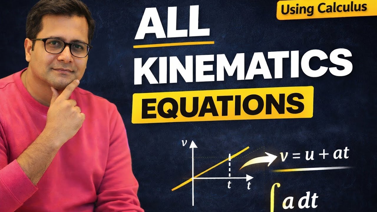 Equations of Motion Using Calculus | JEE–NEET Concept Lecture #11th revision |How to solve Physics 