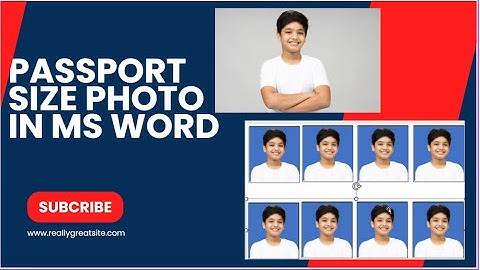 How to make passport size photo in microsoft word | Passport size photo