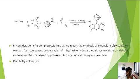 Green Synthesis of Pyrano Pyrazole