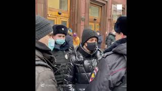 Москва: задержание Юлии Навальной 23 января на акции протеста