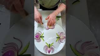 #蔬菜花样切法 #创意盘饰 #摆盘技巧 #果蔬造型