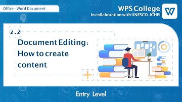 [WPS Office] Word 2.4: Document Editing: How to create Content in WPS Word document [Tutorial]