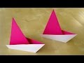 Origami Segelboot falten ⛵ Einfaches Origami Schiff basteln mit Papier - Boot Basteln mit Kindern