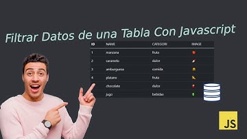 Filtrando Datos De Una Tabla Con JavaScript!!