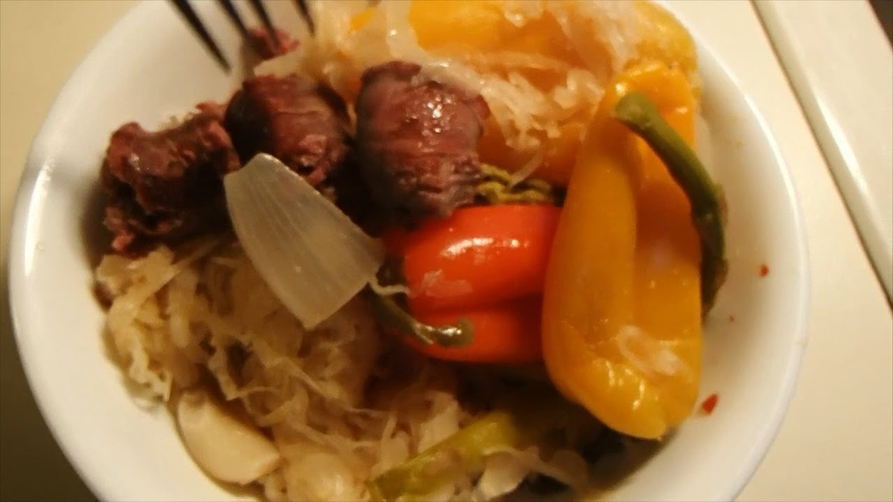 Deer Sausage and Sauerkraut In The Can Cooker YouTube