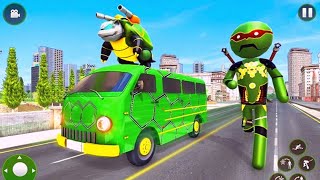 Stickman Turtle Hero Gangster Crime Mafia Android Gameplay screenshot 2