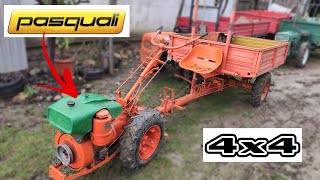 4x4 tractor with trailer - Pasquali 917 with 14 horsepower diesel engine