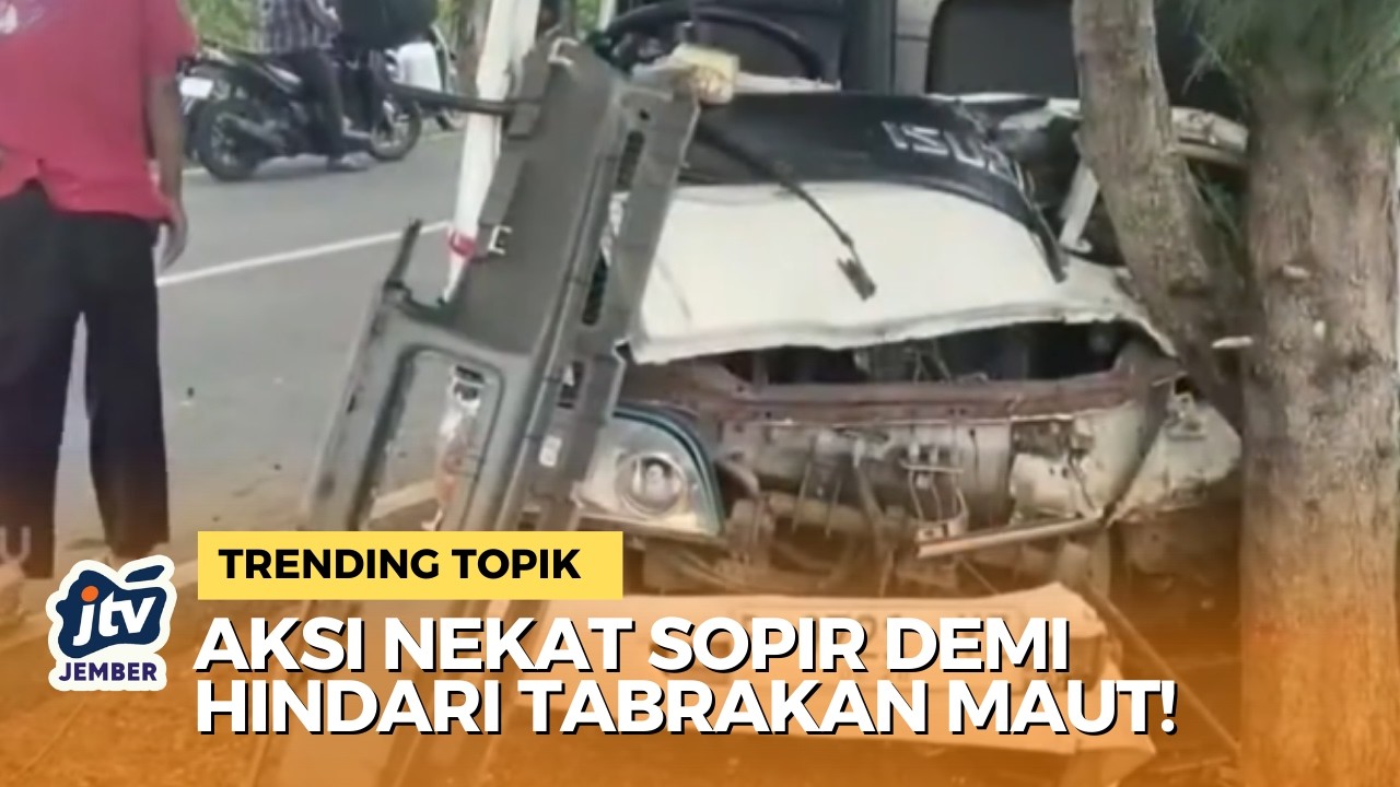 [LIVE] Rem Blong! Sopir Mobil Boks Nekat Tabrak Pohon Demi Hindari Tabrakan
