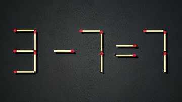 Fix the equation | Turn the wrong equation into correct | Matchstick Puzzle 3-7=7