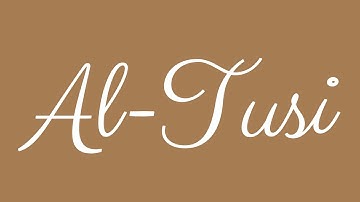 Learn how to Sign the Name Al-Tusi Stylishly in Cursive Writing