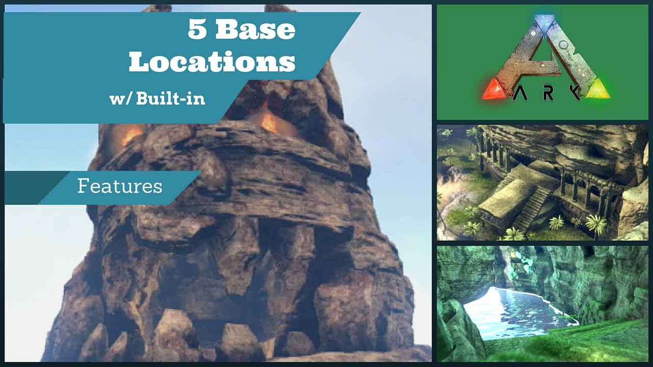 Ark 5 Base Locations With Built In Features The Center Youtube