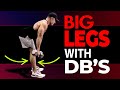 The ONLY 3 Leg Exercises You Need To Build Muscle (Dumbbells Only!)