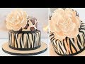 Animal Print Cake + Gumpaste Peony - Tutorial - Tan Dulce