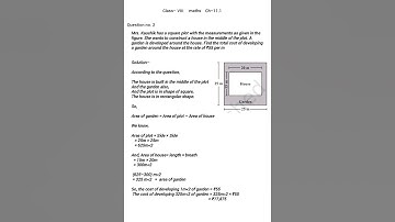 class 8 maths ch 11.1 question no 2 || #viral #maths #ncertmaths #study