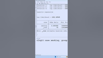 Conditional logistic regression analysis for matched case-control study in Stata #clogit
