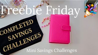 Freebie Friday 🎉 | Saving $102 with Mini Savings Challenges | Single Mom Budget