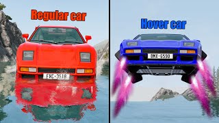 Hover Car vs Regular Car - Beamng drive