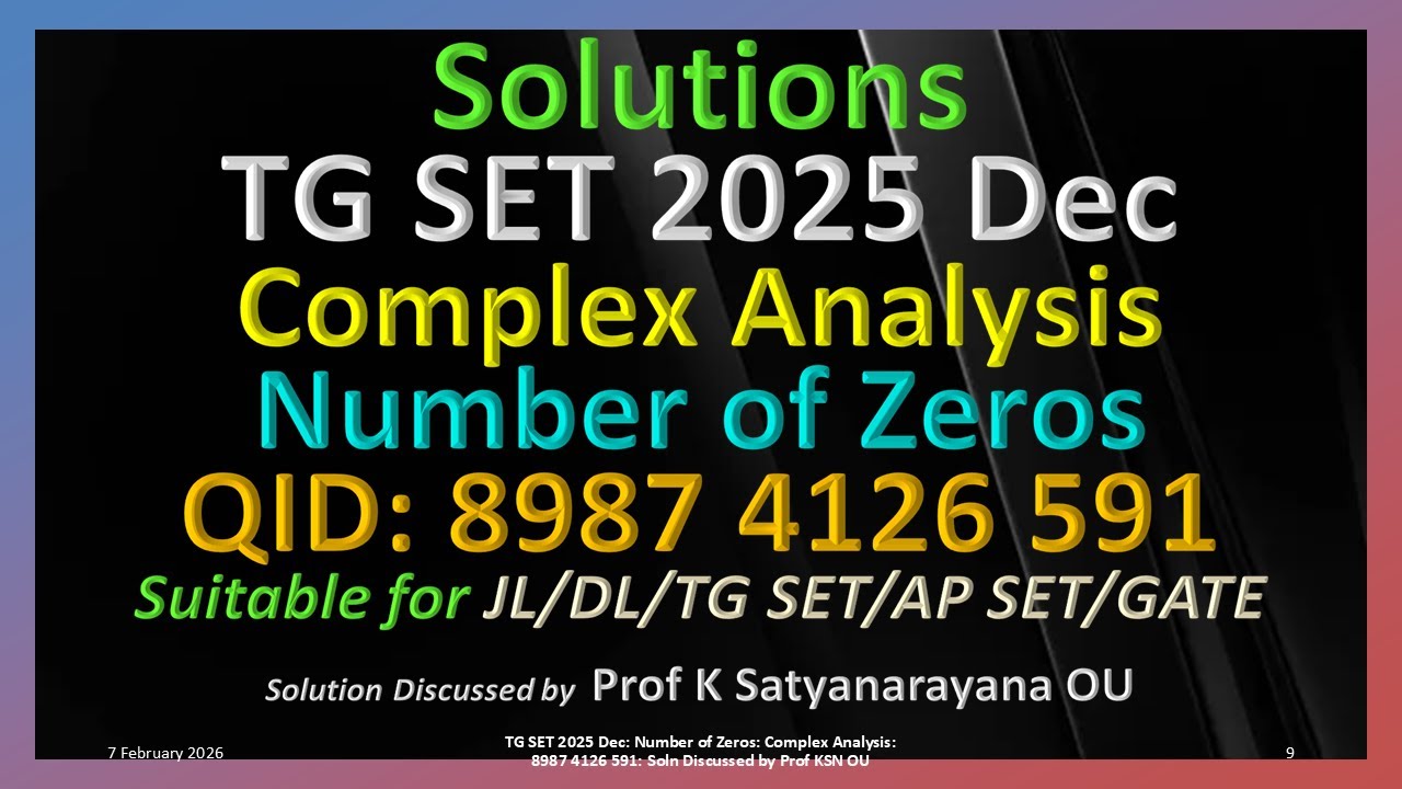 TG SET 2025 Декабрь | Количество нулей | Комплексный анализ | 8987 4126 591 | Решение обсуждается...