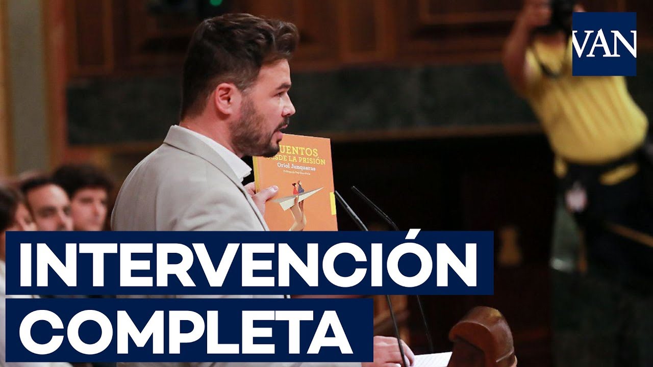 El discurso íntegro de Gabriel Rufián en la segunda sesión de investidura