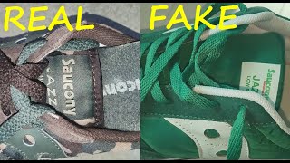 Saucony jazz real vs fake review. How to spot fake Saucony jazz low pro sneaekers