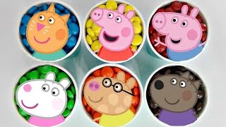 Peppa Pig y Sus Amigos con George y Caramelos M&M Vestidos para La Fiesta de Disfraces