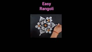 Creative Rangoli| 4×1 Dots Rangoli |#easykolam |#short |