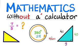Mathematics without a calculator- Arithmetic, Fractions, Decimals, Logarithms, Exponents- MCAT
