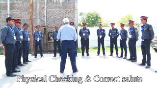 Security Guard Training -- Immediate Security ( Physical checking & Correct Salute )